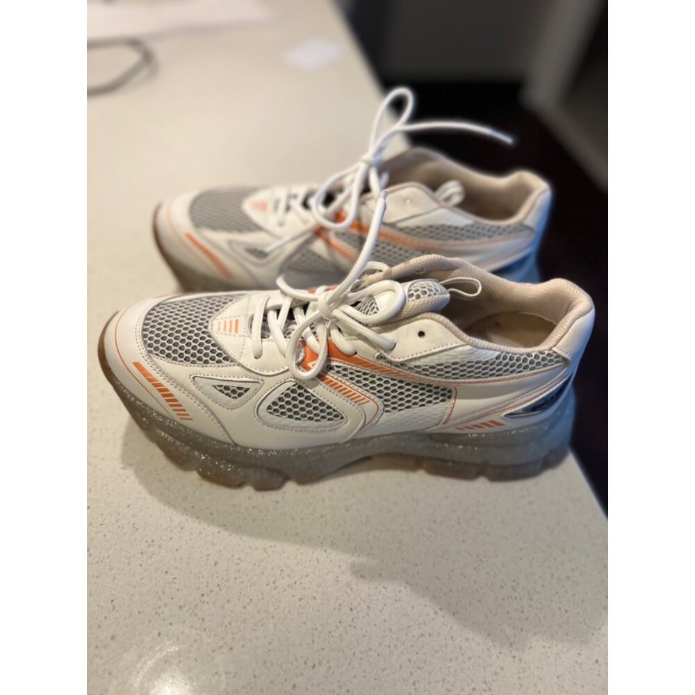 Axel Arigatoβ Marathon Runner Sneakers White Orange Chunky Sole Women Size 8